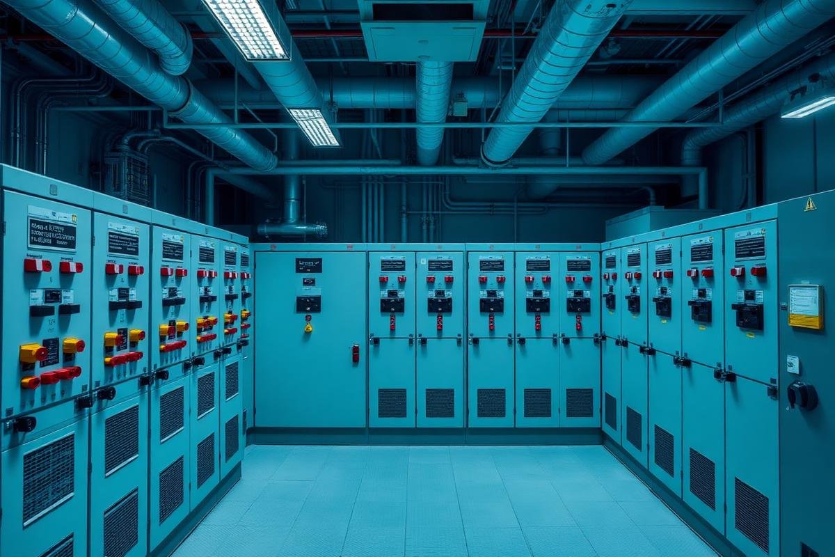 Walk-in electrical kiosk with Form 4 low voltage switchboard and starter cubicles