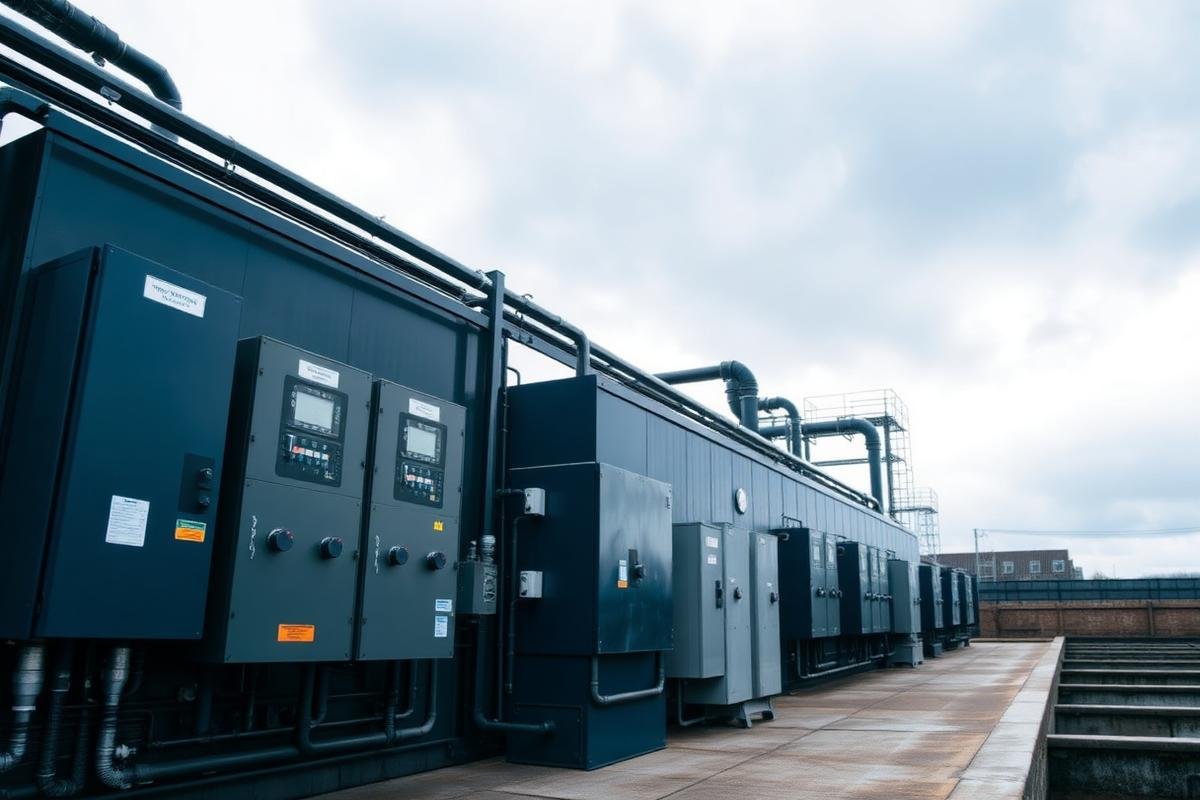 Electrical distribution panels and local control panels at a biological treatment plant